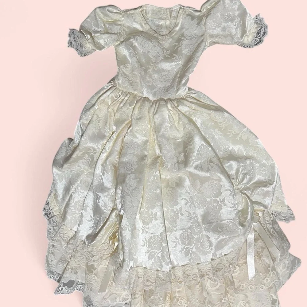 Barbie doll my size with Cream princess dress